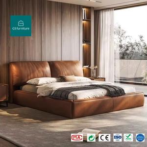 Cama Doble Moderna y Sencilla Diseño Orejas de Elefante con Función Reclinable, Almacenamiento y Paquete Suave de Lujo Ligero para Dormitorio Principal y Bodas - Product Image 1