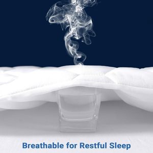 لحاف حجم كامل ممتاز سرير محبوك مقاوم للماء غير لامع مقاوم للحساسية غطاء واقي نمط عادي - Product Image 2