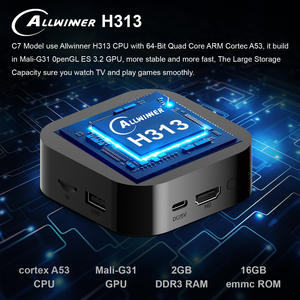 เครื่องเล่น C7อัจฉริยะ4K HD 1080P ใหม่ Quad Core สำหรับรีโมทคอนโทรลบลูทูธแบบพกพากล่องรับสัญญาณด้านบน - Product Image 4