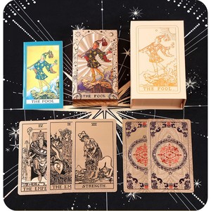 [Caja de Regalo] Mazo de Cartas Clásico Rider-<span class=keywords><strong>Tarot</strong></span>, Impresión Láser, PVC, Plástico, Resistente al Agua, Juego Completo, Personalizable, Rectangular - Product Image 2