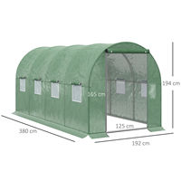 Serre tunnel de jardin extérieure 3,8*2m