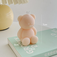 3d Bär Serie erhöhte handgeformte Aromatherapie-Kerze niedliche handgemachte duftende Kerze Raumdekoration Heimdekoration Kerze