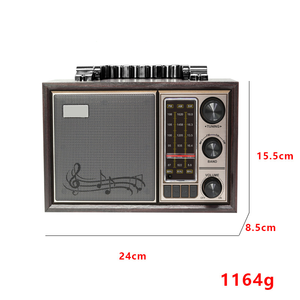 Radio portable rétro multibandes FM AM SW avec haut-parleur intégré, lecteur de musique USB TF, rechargeable, haute sensibilité pour la maison et l'extérieur - Product Image 1