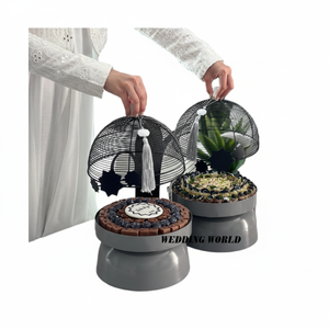 โต๊ะโลหะชามช็อกโกแลตคุณภาพระดับพรีเมียมHandmade Designerชามหวานสีเทาผงเคลือบขายส่งชามช็อกโกแลต - Product Image 1