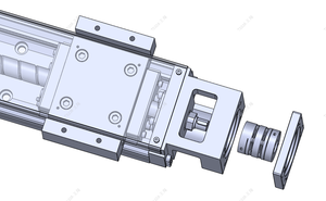 Module linéaire en aluminium WDKK 130, simple axe, course de 1680 mm, avec coupleur et accessoires - Product Image 1