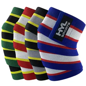 HYL-2631 protective weightlifting gym training custom straps knee wraps for bodybuilding