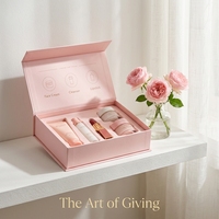 Scatola Regalo Personalizzata per San Valentino con Illustrazione di Rose, Confezione per Cosmetici, Scatola per Packaging Aziendale con Logo Stampato a Caldo