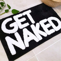 Alfombra de Baño Divertida FIGOO, Alfombra de Baño con Diseño de Despúas, Alfombra de Baño Bonita, Antideslizante, Suave para el Suelo de la Ducha