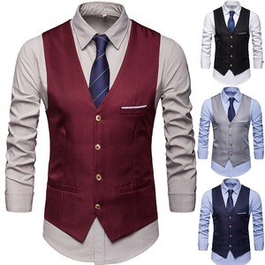 Nouveau Style <span class=keywords><strong>costume</strong></span> <span class=keywords><strong>gilet</strong></span> hommes garçons d'honneur robe <span class=keywords><strong>gilet</strong></span> affaires <span class=keywords><strong>costume</strong></span> décontracté hommes Style coréen mince - Product Image 2