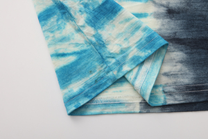 T-shirt elegante in <span class=keywords><strong>lana</strong></span> Merino da <span class=keywords><strong>uomo</strong></span> con inchiostro blu Tie-dye - Product Image 6