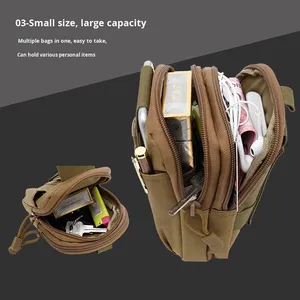 Cross-Biên Giới Người Đàn Ông Của Chiến Thuật Eo Túi Dây Kéo Không Thấm Nước Oxford Chất Liệu Đa Chức Năng Điện Thoại Ngoài Trời Trường Hợp Treo Túi Làm Việc - Product Image 3