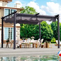 Pergola extérieure moderne 10'x12' avec auvent rétractable – Vente en gros à chaud
