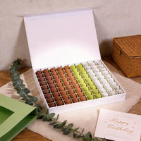 Boîte d'emballage personnalisée vert clair pour chocolat avec fenêtre transparente, boîte cadeau en papier vide de qualité alimentaire pour bonbons, biscuits, truffes