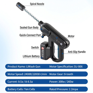 Pistolet de lavage de voiture sans fil haute pression personnalisé, outil d'arrosage haute puissance rechargeable à batterie lithium pour usage domestique - Product Image 3