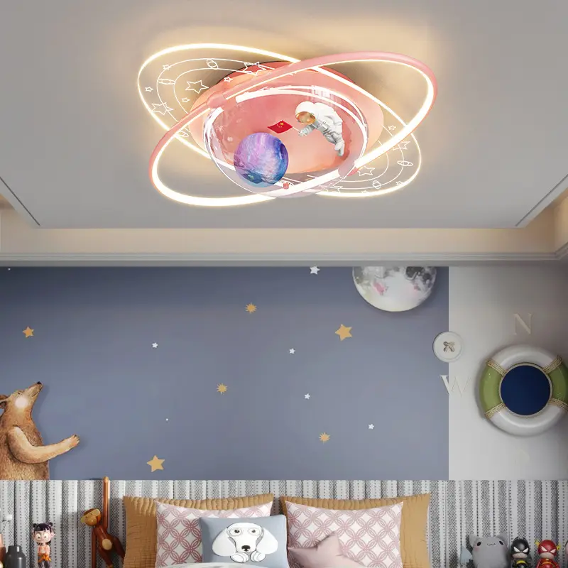 Chambre d'enfant plafond chambre lumière LED oeil économie d'énergie astronaute astronaute lumière sans électrode