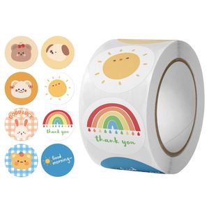 High Quality UV Printing Self-Adhesive Die Cut Round Label Stickers Cartoon Anime Cute PVC PET <b>Vinyl</b> Roll Packaging Stickers - Product Image 4