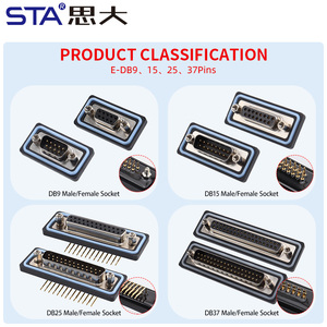 Không thấm nước edb2 cong/Thẳng Hàn PCB Nam Nữ ổ cắm kết nối 15 26pin 3w3c 7w2 11w1 cho DB15/d26h/db3w3c/db7w2/db11w1 - Product Image 4