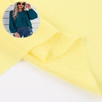 Tissu pour robe femme en crêpe de viscose 100% rayonne, crêpe de rayonne 100% yoryu, tissu froissé uni teint pour chemisiers