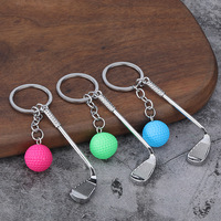 Modischer Bunter Mini-Golfball Schlüsselanhänger Metall Sport-Fan Schlüsselring Souvenir Schlüsselketten für Sportvereine Werbegeschenk
