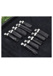Colgante de Turmalina Negra en Bruto, Ágata Mirani, Decoración para el Hogar con Temática de Hadas y Regalo, Excelente Precio, Gujarat - Product Image 2