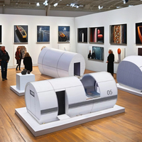 Villa en acier préfabriquée moderne de luxe, maisonnette économique, hôtel capsule, cabines Apple, maisons capsules spatiales modulaires préfabriquées