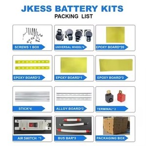 ชุดอุปกรณ์ DIY สำหรับแบตเตอรี่ LiFePO4 48V 51.2V 15Kwh จาก EU กล่องแบตเตอรี่ JK PB2A16S20P อินเวอร์เตอร์ BMS หน้าจอสัมผัส LCD 4.3 นิ้ว กล่องโลหะเปล่า - Product Image 6