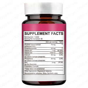 LDJ OEM Venta al por mayor Berry Harmony Tabletas 75mg 60 Píldora Extracto de soja Proantocianidina Vitamina para el equilibrio hormonal femenino - Product Image 2