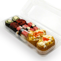 Boîte en plastique jetable de qualité alimentaire pour sushis, macarons, desserts et pâtisseries