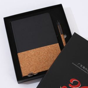 Carnet de notes professionnel A5 personnalisé en cuir PU rigide, relié cousu, 100 feuilles, avec stylo – Cadeau promotionnel pour le bureau - Product Image 2