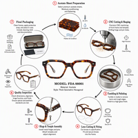 Lunettes anti-lumière bleue carrées classiques unisexes, monture en acétate avec verres AC hautement transparents, s'adaptent à tous les styles pour un usage quotidien