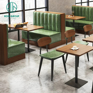 Cadena comercial Restaurantes Suministros de muebles Comida rápida Marco de metal Mesa y sillas para restaurante bar Café Cafetería - Product Image 1