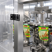 Machine d'emballage rotative multifonction électrique automatique pour emballer les pointes de poulet, les morceaux de poulet, les poitrines de poulet dans des sachets préformés