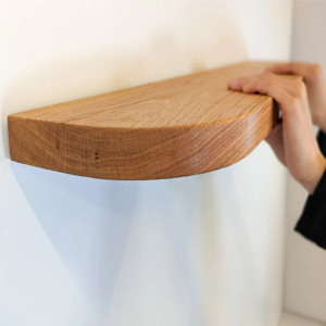 Thick <strong>Oak</strong> Floating <strong>Shelf</strong> with Rounded Corners Wooden <strong>Wall</strong> <strong>Shelves</strong> for Bathroom Living Room Storage Holders &amp; Racks - Product Image 3