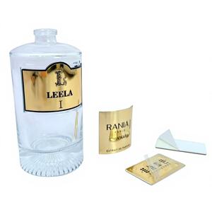 Custom Aluminum Embossed <b>Bottle</b> Label Metal Logo Perfume Metal Sticker Metal Wine Label - Product Image 2