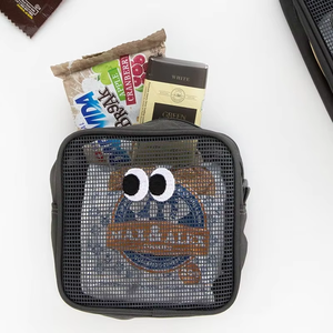 Custom <strong>Small</strong> Cosmetic Case Funny Cartoon Eyes Printed Fashion Style <strong>Makeup</strong> <strong>Bag</strong> Zipper Closure Made Canvas Leather Cotton Gift - Product Image 3