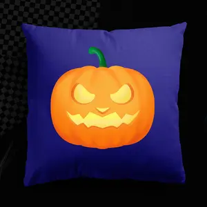 Capinha de almofada fluorescente para Halloween, almofada de linho UV para sofá, almofada de esqueleto com estampa de luz negra e brilho escuro