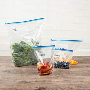 Sacs à fermeture éclair pour sandwichs et sandwichs XL, à ouverture facile, avec zone d'écriture, rectangulaires (50 sacs de chaque taille) - Product Image 4