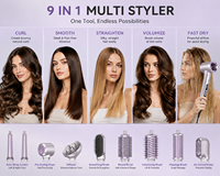 Sèche-cheveux professionnel 9 en 1, styler, brosse à air chaud ionique 110000 tr/min, Secadora De Cabello, outils de coiffage multifonctionnels pour salon