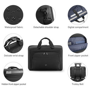Kingsons-bolsa impermeable para ordenador portátil, maletín de poliéster de <span class=keywords><strong>2022</strong></span> pulgadas, con cinturón para <span class=keywords><strong>viaje</strong></span> de negocios, novedad de 15,6 - Product Image 6