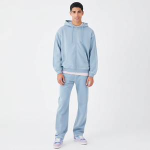 <b>Cheap</b> Price Regular Fit Breathable Acid Wash Flare Tracksuits for Adults Running Wear Custom Logo Men Tracksuit 100% Cotton - Product Image 1