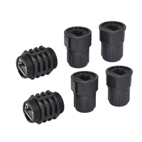 Connecteur mâle M12 à 4 broches vers câble RJ45 M12 Adaptateur à angle droit codé A à 4 broches vers prise femelle RJ45 Connecteur circulaire industriel