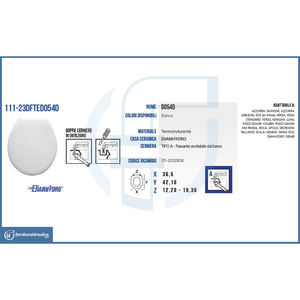 D054 Asiento de inodoro termoestable moderno con doble bisagra, diseño cuadrado alargado, cierre suave, de plástico de urea, para bidés y baños domésticos - Product Image 2