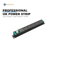 Multiprise PDU de base 230V/13A, 1U, 6, 8 ou 10 prises, unité de distribution d'alimentation 19 pouces avec fiche standard britannique pour armoires de serveurs