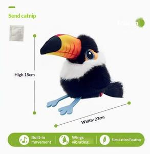 Juguete Inteligente para Gatos con Sonido de Pájaros, Juguete de Peluche de Gorrion Interactivo Automático con Sensor de Vibración para Gatitos - Product Image 5