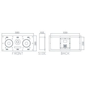 Altavoz montado en el medio, <span class=keywords><strong>sala</strong></span> <span class=keywords><strong>de</strong></span> estar doméstica, sistema <span class=keywords><strong>de</strong></span> sonido <span class=keywords><strong>de</strong></span> <span class=keywords><strong>cine</strong></span> en casa - Product Image 4