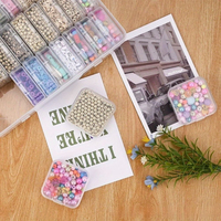 Boîte de rangement en plastique transparente, 60 compartiments amovibles, empilable, avec couvercle à charnière et fermeture sécurisée pour le stockage des perles