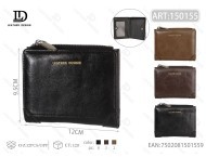 Portafoglio da uomo con cerniera a due pieghe in vera pelle da 7 pollici, stile minimalista per uso quotidiano - Product Image 1