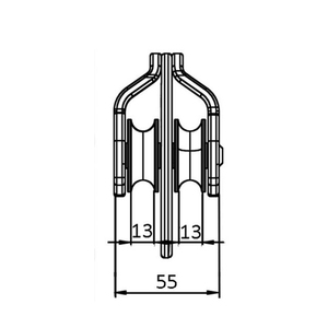 Briquet de charge adula, petites bobines forgées à chaud avec roulement à billes, double poulie en aluminium pour sauvetage et escalade - Product Image 3