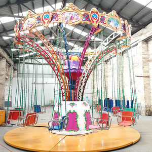 Bon marché 12 places simples mini enfants chaise volante parc d'attractions installations de jeu rotatif centre commercial petite chaise volante Lotus - Product Image 5