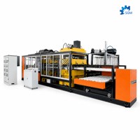 SHUANGJI Nouvelle Machine Automatique de Formage de Boîtes Alimentaires en Mousse PS, Contrôlée par PLC, Moteur et Pompe 380V 204kW, Haute Sécurité, Écologique, Haute Performance